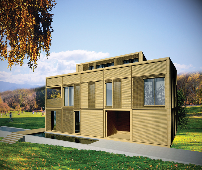 Проект на еднофамилна къща с дървена конструкция