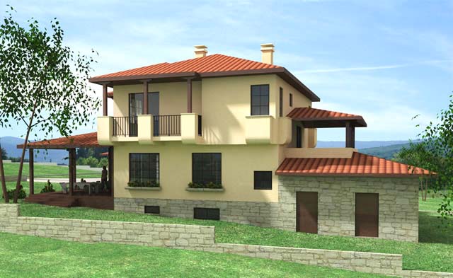 Проект на еднофамилна къща в м. Острова, с.Белащица